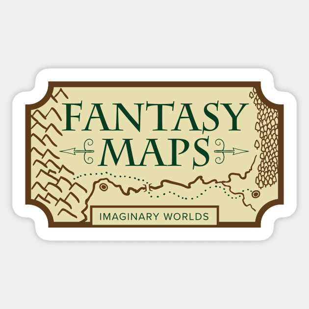 Imaginary Worlds - Fantasy Maps Sticker by jacksos